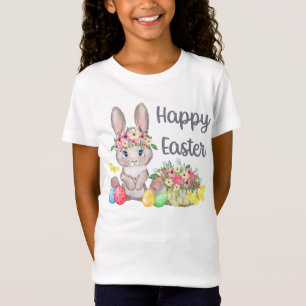Happy Easter girls bunny  T-Shirt