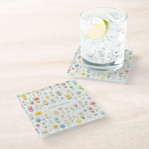 Happy Easter Glass Coaster