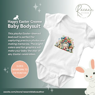 Happy Easter Gnome Baby Jersey Bodysuit