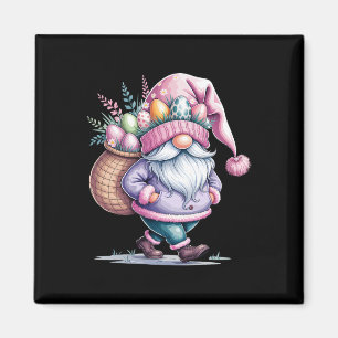 Happy Easter Gnome Easter Eggs Bunny Happy Easter Magnet