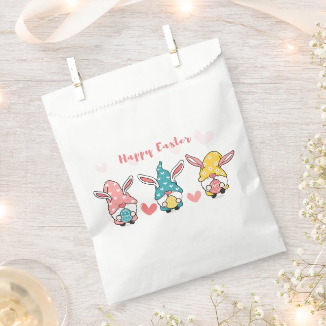 Happy Easter Gnomes Favour Bag (Clipped)