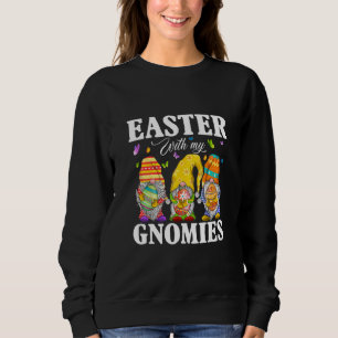 Happy Easter Gnomes With Bunny Ears Egg Hunting Ea Sweatshirt