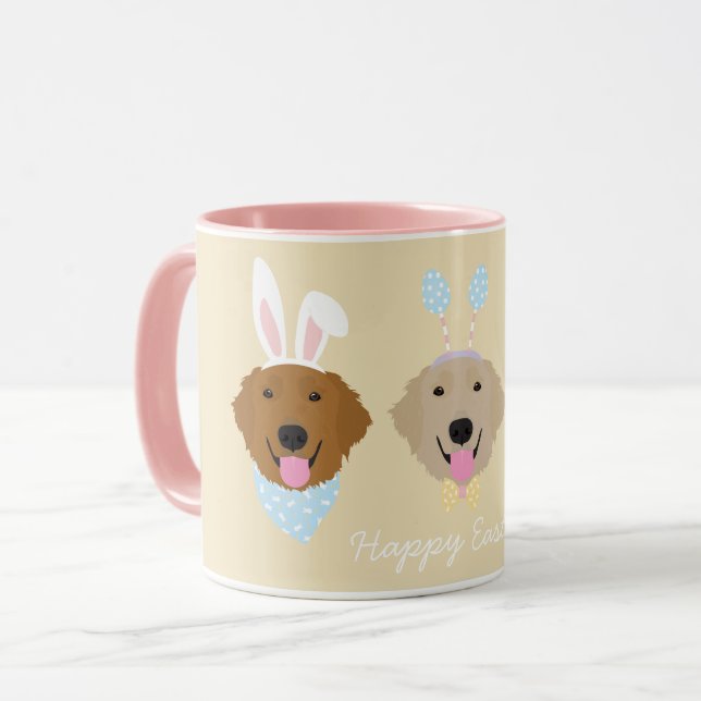 Happy Easter Golden Retriever Mug (Front Left)