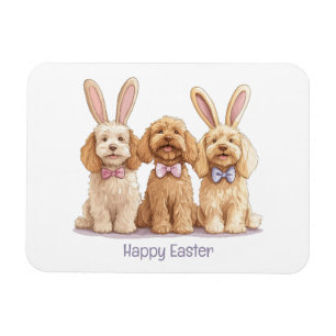 Happy Easter Goldendoodle Dogs Magnet