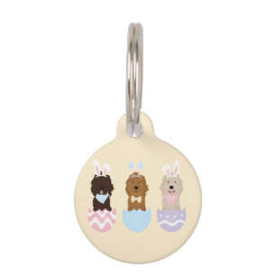 Happy Easter Goldendoodle Dogs Pet Tag