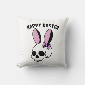 Happy Easter Goth Bunny Cushion