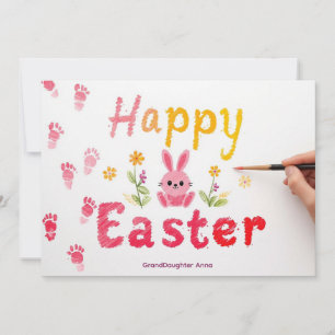 Happy Easter Granddaughter colourful card