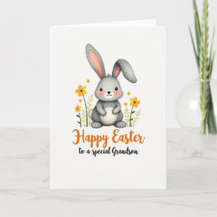 Happy Easter Grandson Hare Card