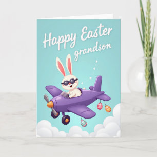 Happy Easter Grandson Plane Card
