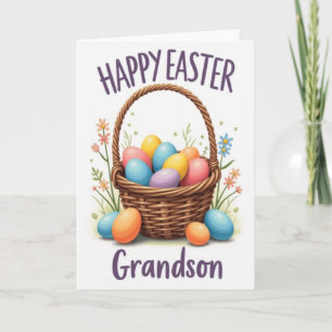 Happy Easter Grandson Spring Card