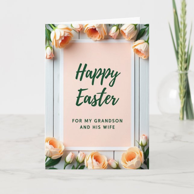 Happy Easter Grandson Wife Card (Front)
