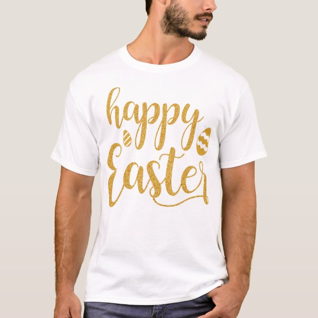 Happy Easter Graphic Print Classic T-Shirt (Front)