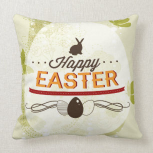 Happy Easter Green Cushion