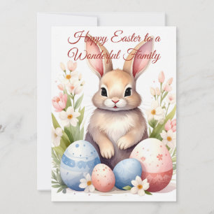 Happy Easter Greeting Card – Cute Bunny Easter Egg