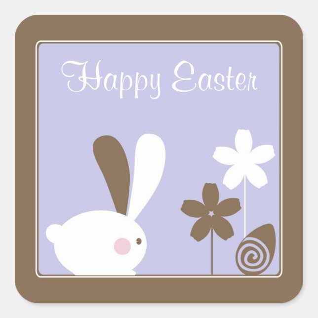 Happy Easter Greeting Sticker (Front)
