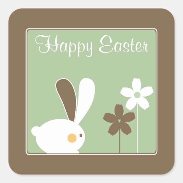 Happy Easter Greeting Sticker (Front)