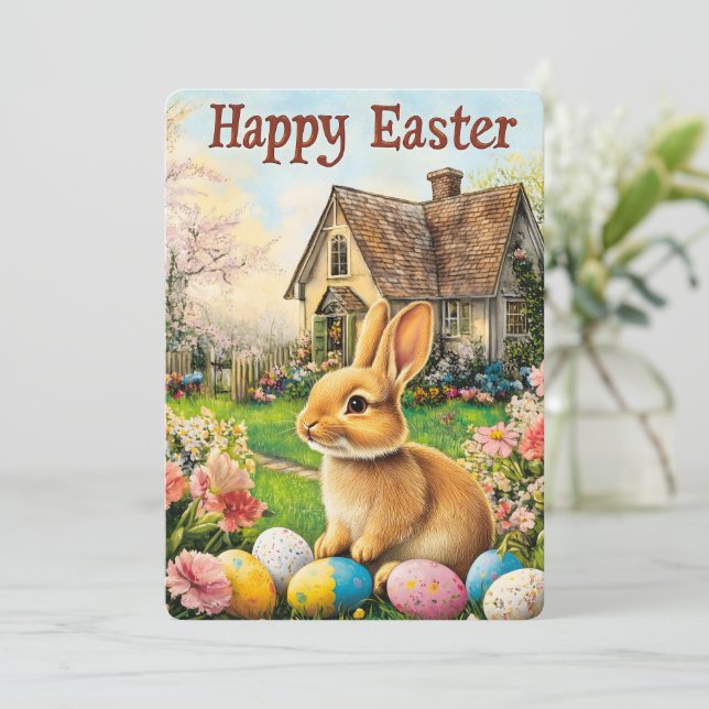 Happy Easter Greetings Card (Standing Front)