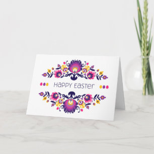 Happy Easter Greetings Folklore Custom Text Card