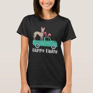 Happy Easter Greyhound Bunny Riding Truck Boys Tod T-Shirt