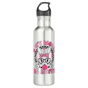 Happy Easter Groovy Bunny Face Don't Worry Be Hopp 710 Ml Water Bottle