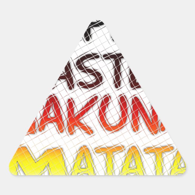 Happy Easter: Hakuna Matata Text Art Design Triangle Sticker (Front)