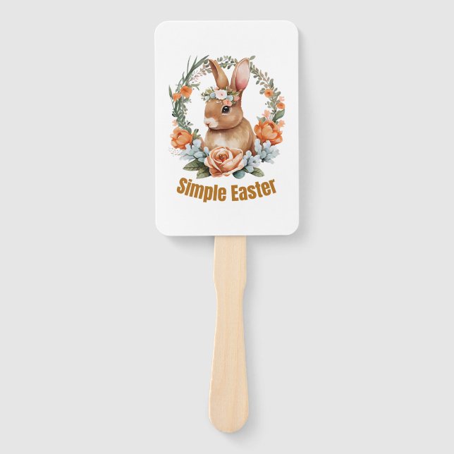 happy easter     hand fan (Front)