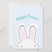 Happy Easter Happy Spring blue cute Bunny funny