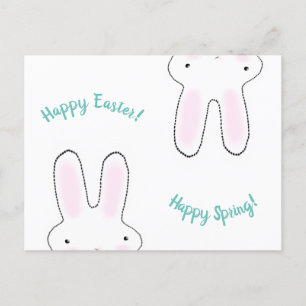 Happy Easter Happy Spring cute bunny funny  Postcard