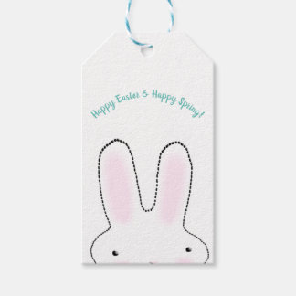 Happy Easter Happy Spring cute Easter Bunny custom Gift Tags