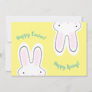 Happy Easter Happy Spring yellow cute bunny funny