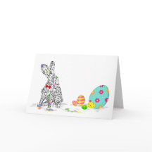 Happy Easter Hare & Egg Design