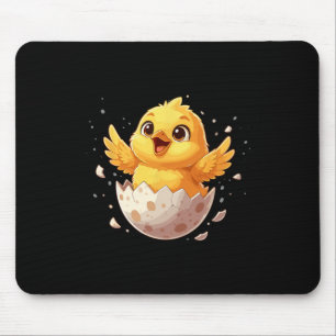 Happy Easter Hatching Chick Cute Spring Egg  Mouse Pad