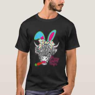 Happy Easter Heifer Funny Highland Cow Heifer T-Shirt