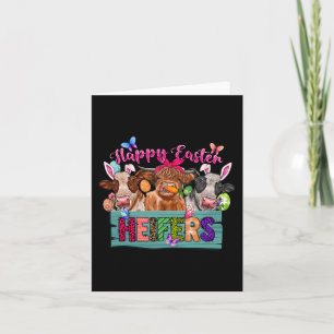 Happy Easter Heifers Easter Cows With Eggs Bunny E Card