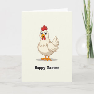 Happy Easter Hen Holiday Card
