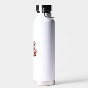 Happy Easter Highland Cow Heifer Easter Day Farmer Water Bottle