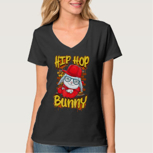 Happy Easter Hip Hop Bunny Rabbit With Glasses T-Shirt