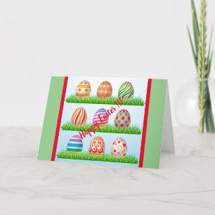 Happy Easter Holiday Bunny Floral Holiday Cards