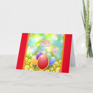 Happy Easter Holiday Bunny Floral Holiday Cards