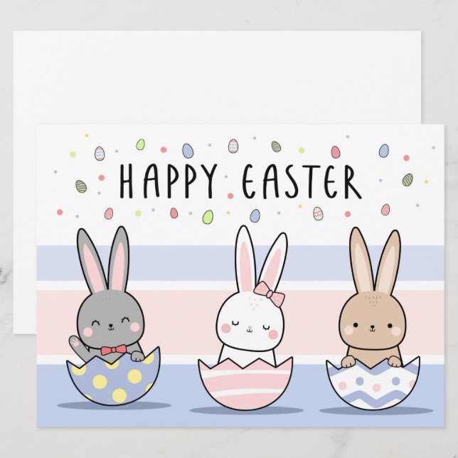 Happy Easter Holiday Card (Front/Back)