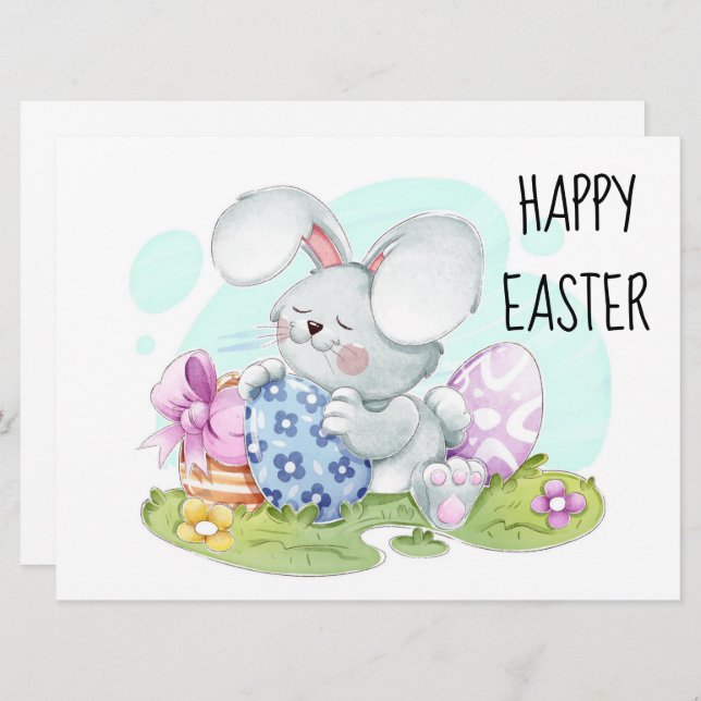 Happy Easter Holiday Card (Front/Back)