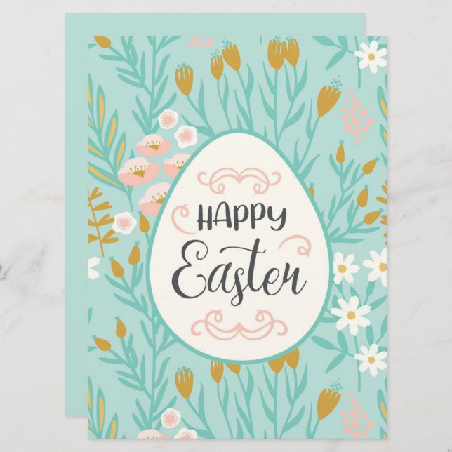 Happy Easter Holiday Card (Front/Back)