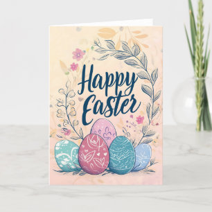 Happy Easter Holiday Festive Greetings Card