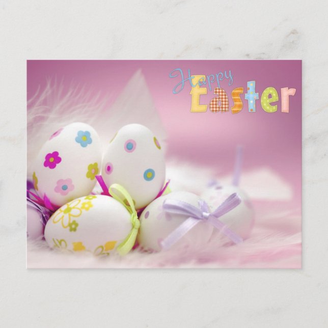 happy easter holiday postcard (Front)