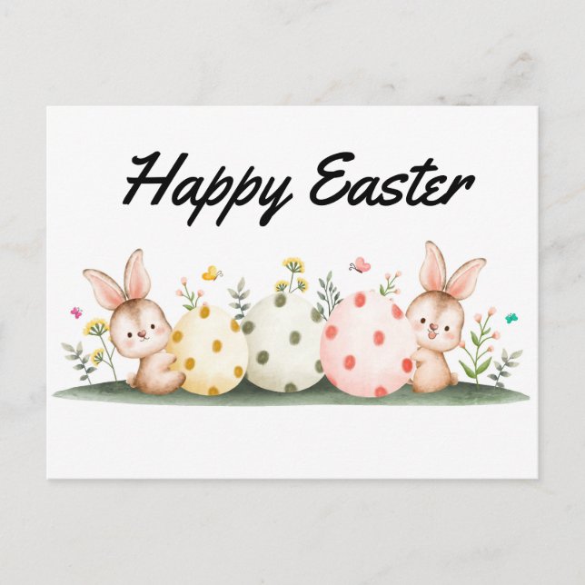 Happy Easter Holiday Postcard (Front)