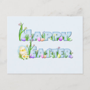 Happy Easter Holiday Postcard