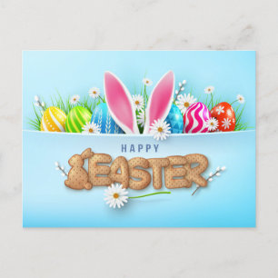 Happy Easter Holiday Postcard