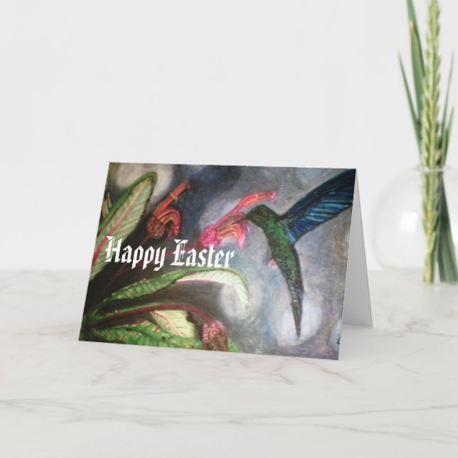 Happy Easter, HUMMING BIRD card (Front)