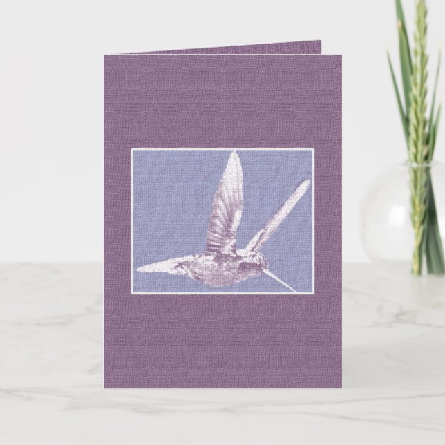 Happy Easter Hummingbird Greeting Card (Front)