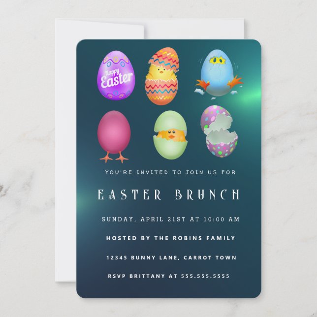  Happy Easter Invitation (Front)